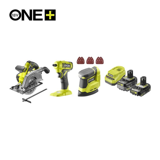 RYOBİ R18CK3G-242G ONE+ 3'Lü Kombo Kit (RSD18+R18CSP+RPS18 + 1X4.0AH+1X2.0AH + Şarj Cihazı) (5133006825)