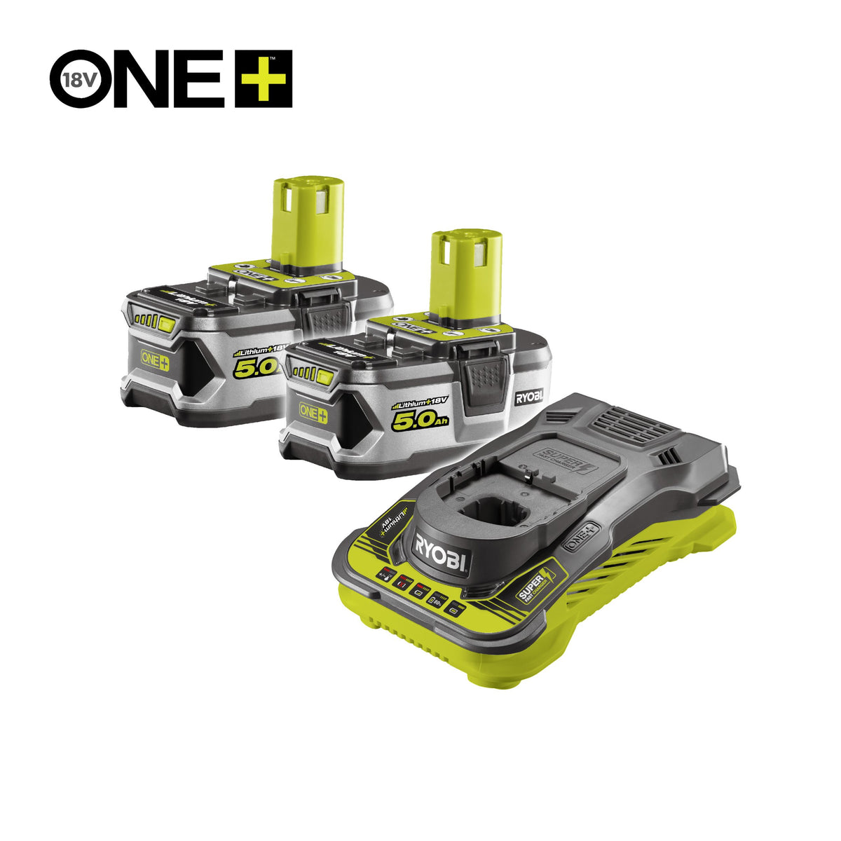 RYOBİ RC18150-250 Akü ve Hızlı Şarj Cihazı 2x5.0Ah