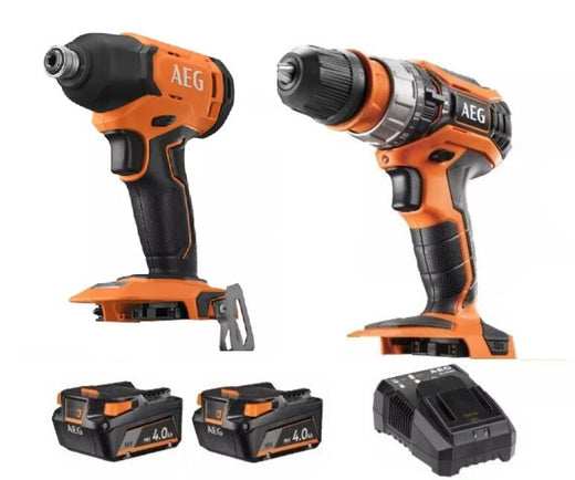 AEG BSS 18C2-0 + BSB 18C2X LI-0 + AEG L1840S AKÜ 18 VOLT4.0 X 2 + ŞARJ CİHAZI