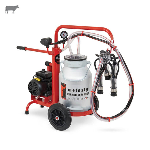 Melasty Ecomini Tekli İnek Süt Sağma Makinesi (Alüminyum Güğüm-Kauçuk) (Yağlı)