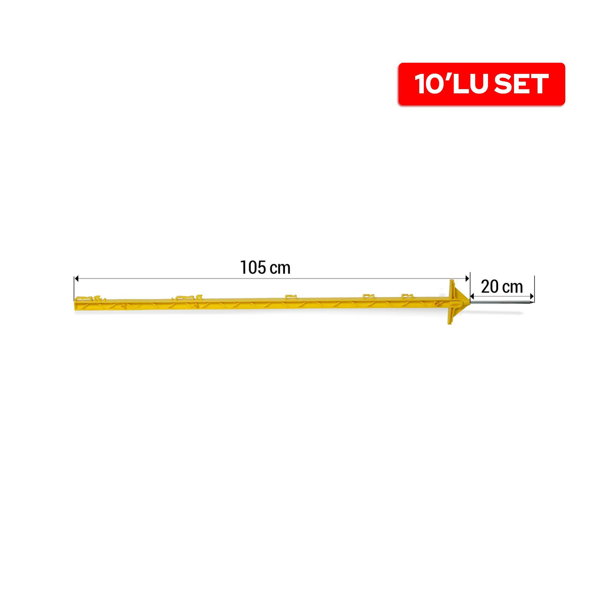 Puhu Plastik Direk (125 cm) (10 lu Takım)