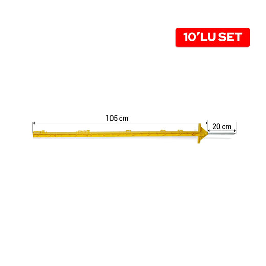 Puhu Plastik Direk (125 cm) (10 lu Takım)