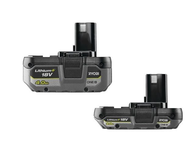 Ryobi RB1820C 18 V 2.0 Ah Akü (130597008) + RB1840X 18 V 4.0 Ah Akü (130597018)