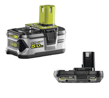 Ryobi RB1820C 18 V 2.0 Ah Akü (130597008) + RB18L50 (130429308)