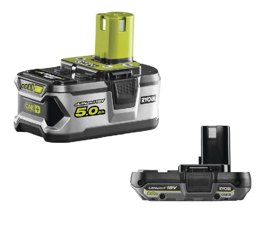 Ryobi RB1820C 18 V 2.0 Ah Akü (130597008) + RB18L50 (130429308)